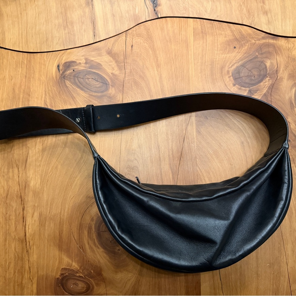COS Black Leather Crossbody Bag